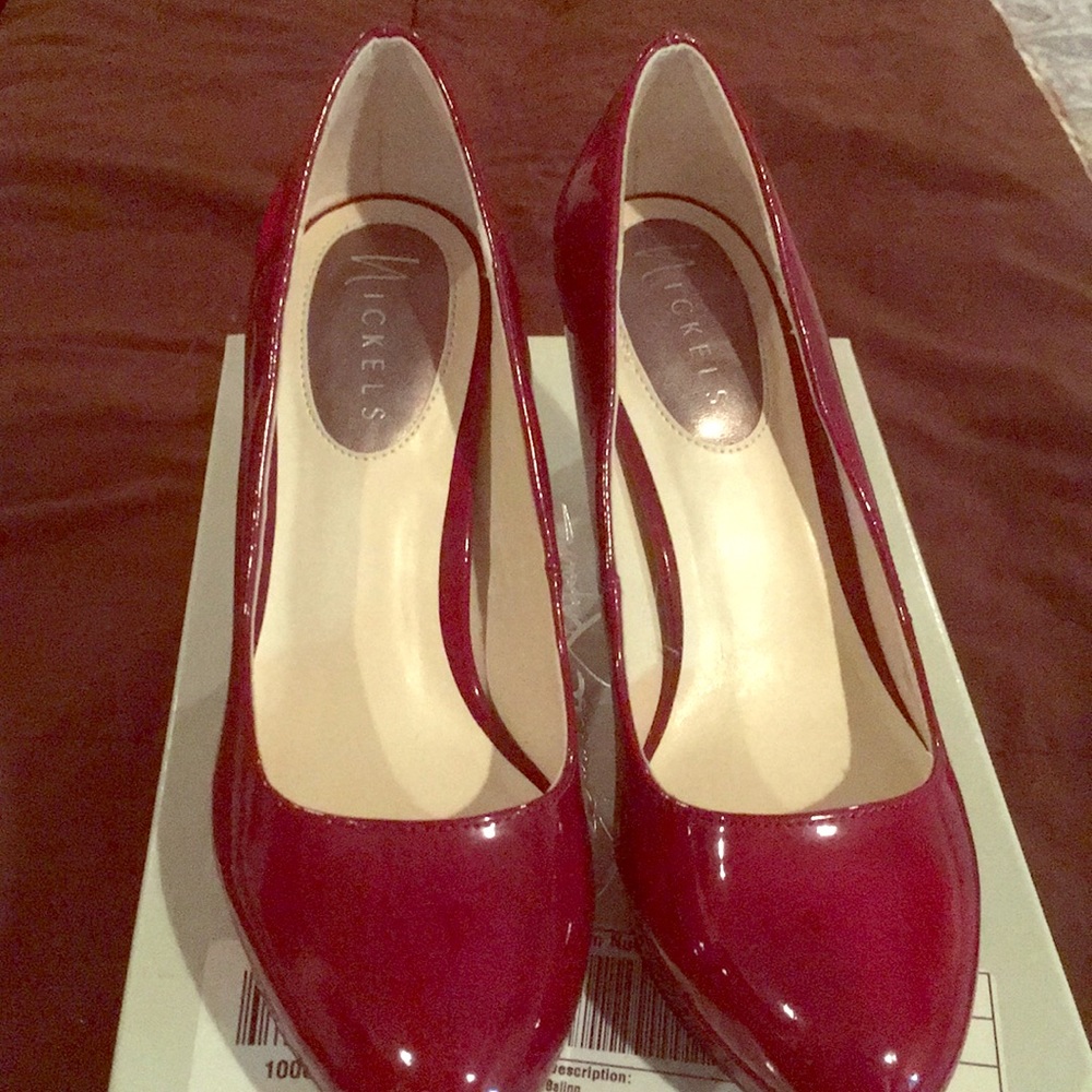Candy Apple Red Platform Pumps by Nickels